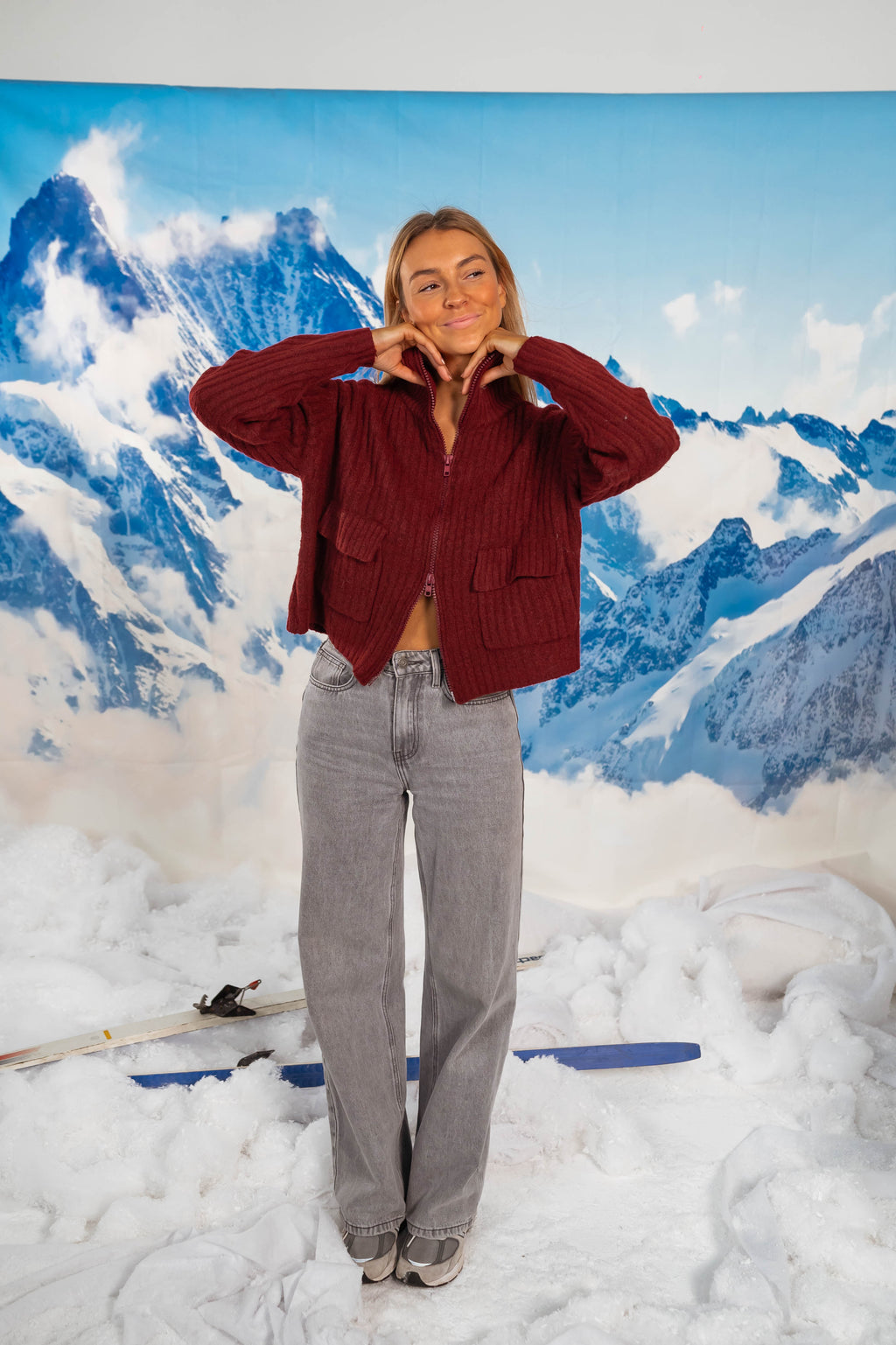Gilet Aubert - bordeaux