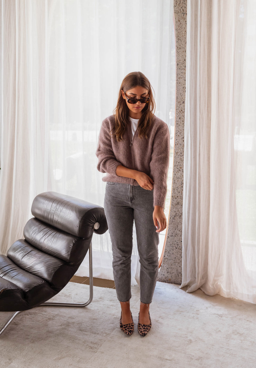 Calista cardigan - taupe 