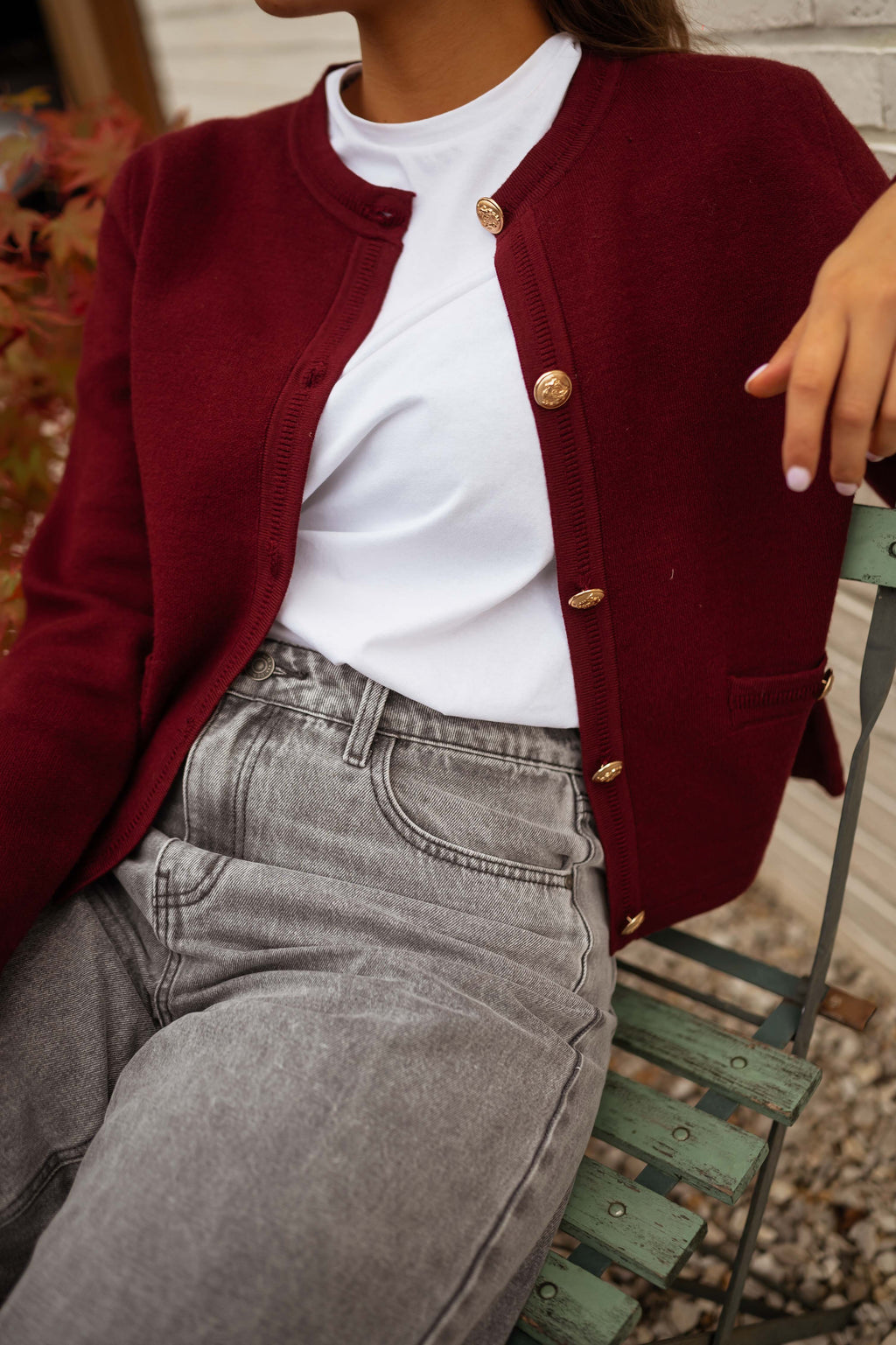 Denysa cardigan - burgundy