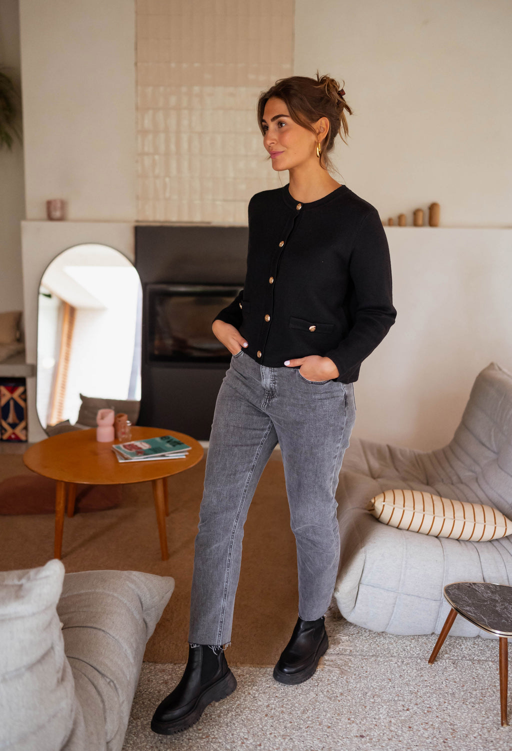 Denysa cardigan - black