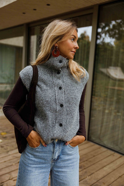 Gilet Dores Gris Sans Manche – Easy Clothes