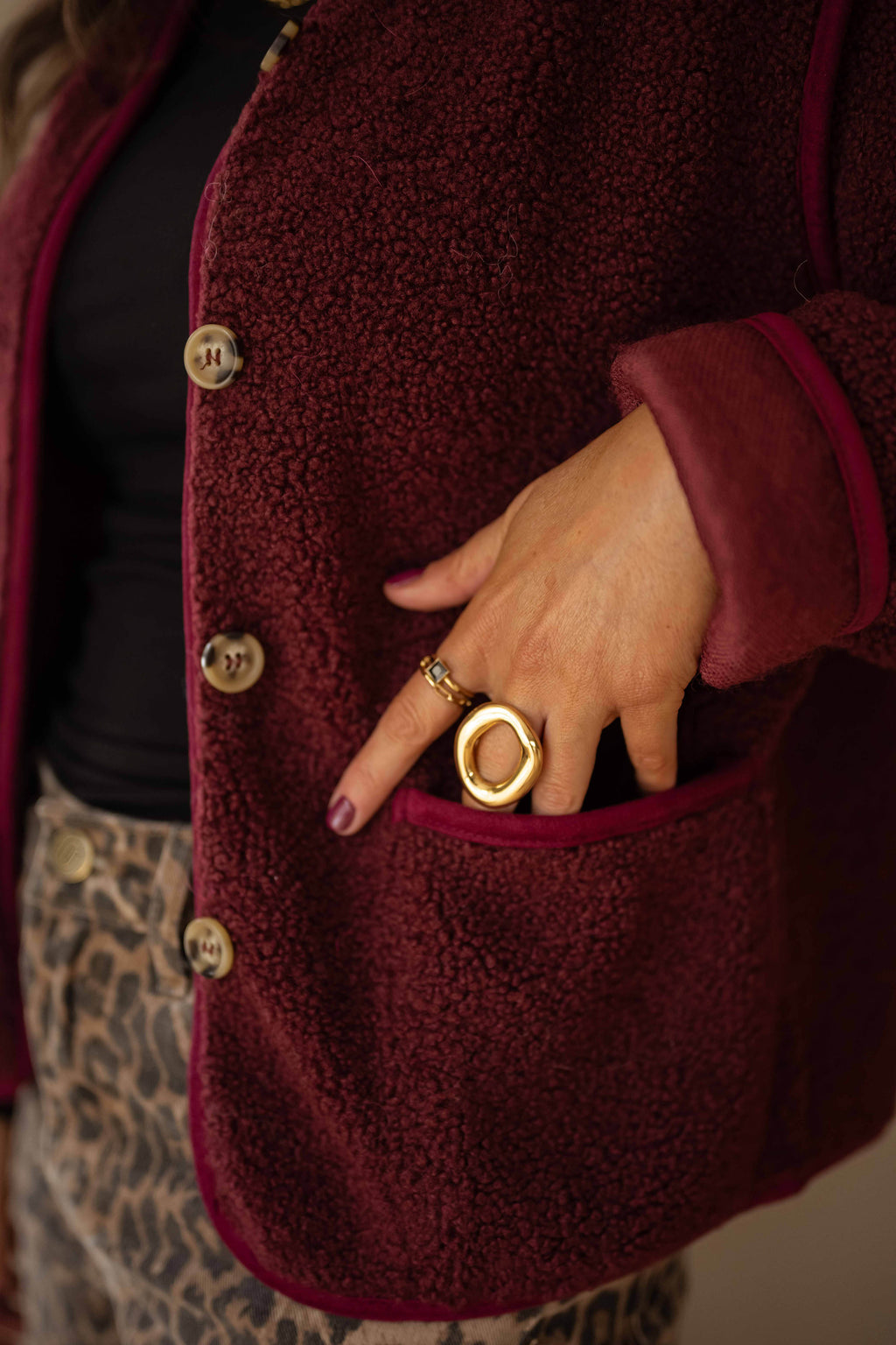 Flippy cardigan - burgundy
