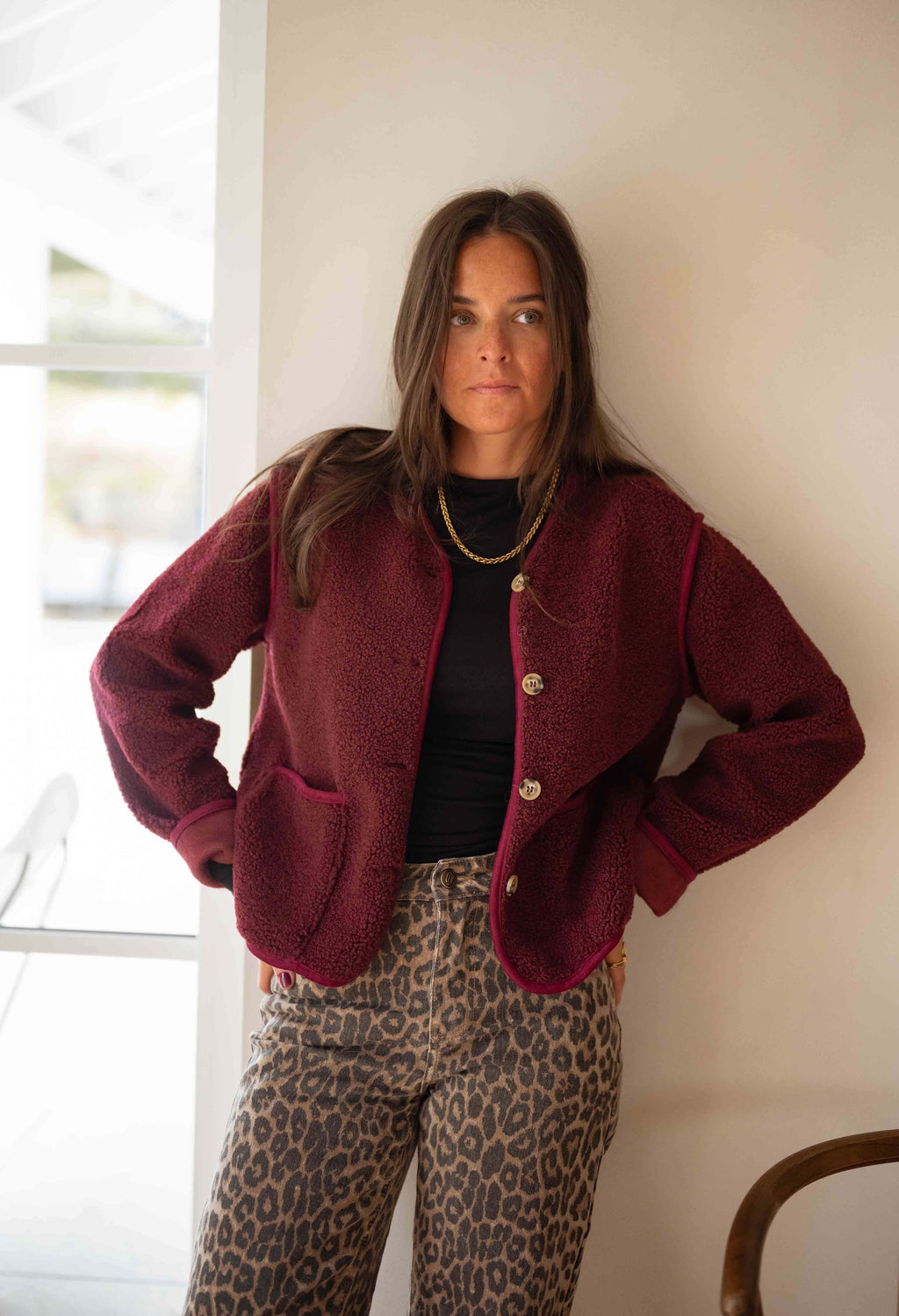 Flippy cardigan - burgundy