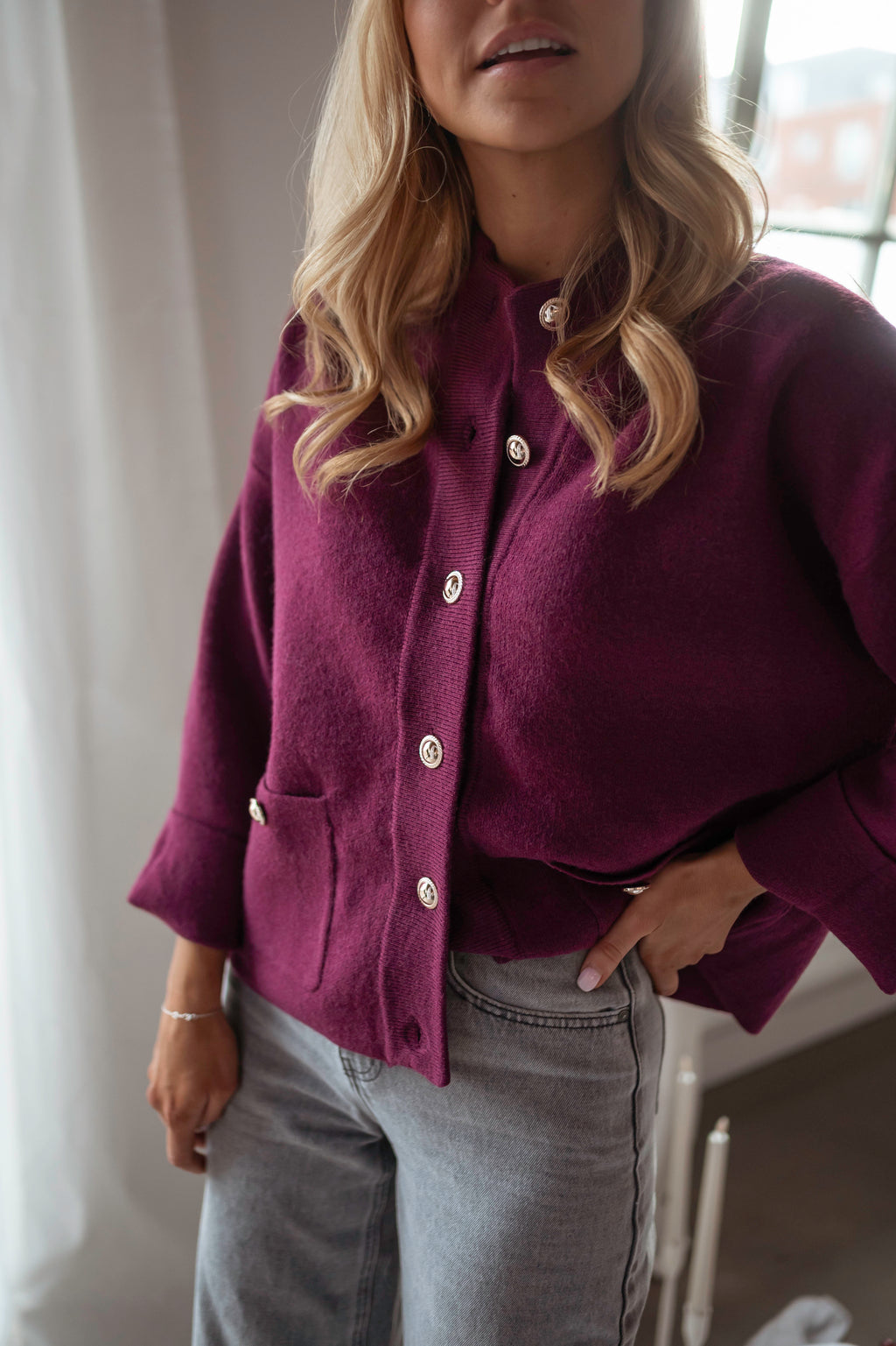 Livia cardigan - plum
