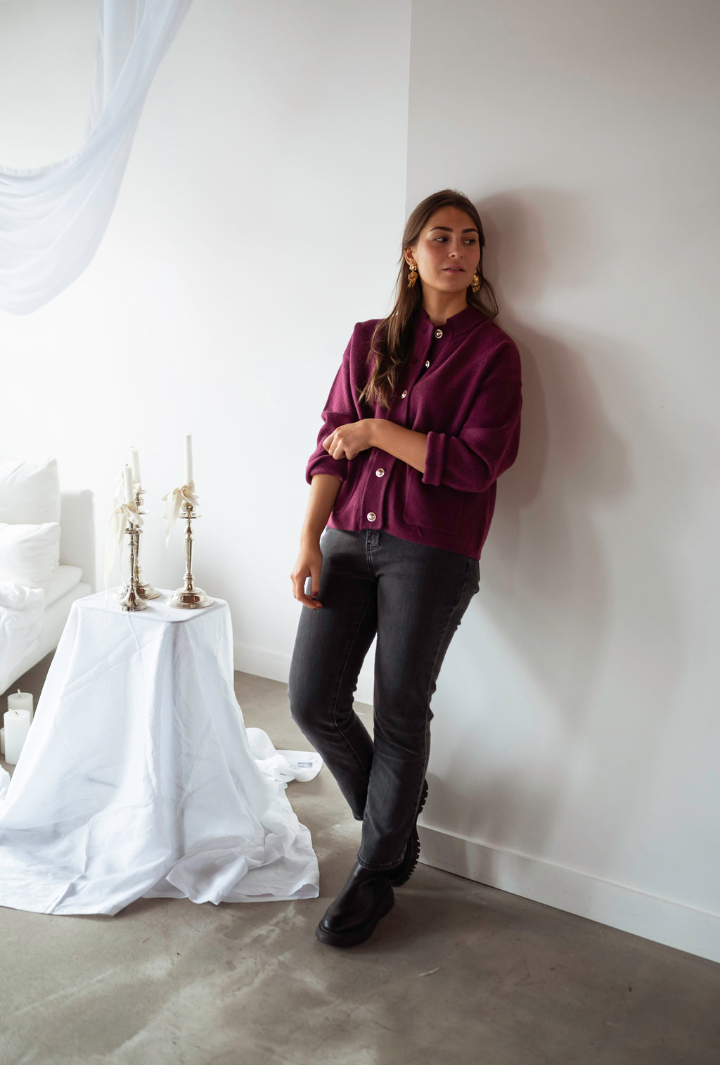 Livia cardigan - plum