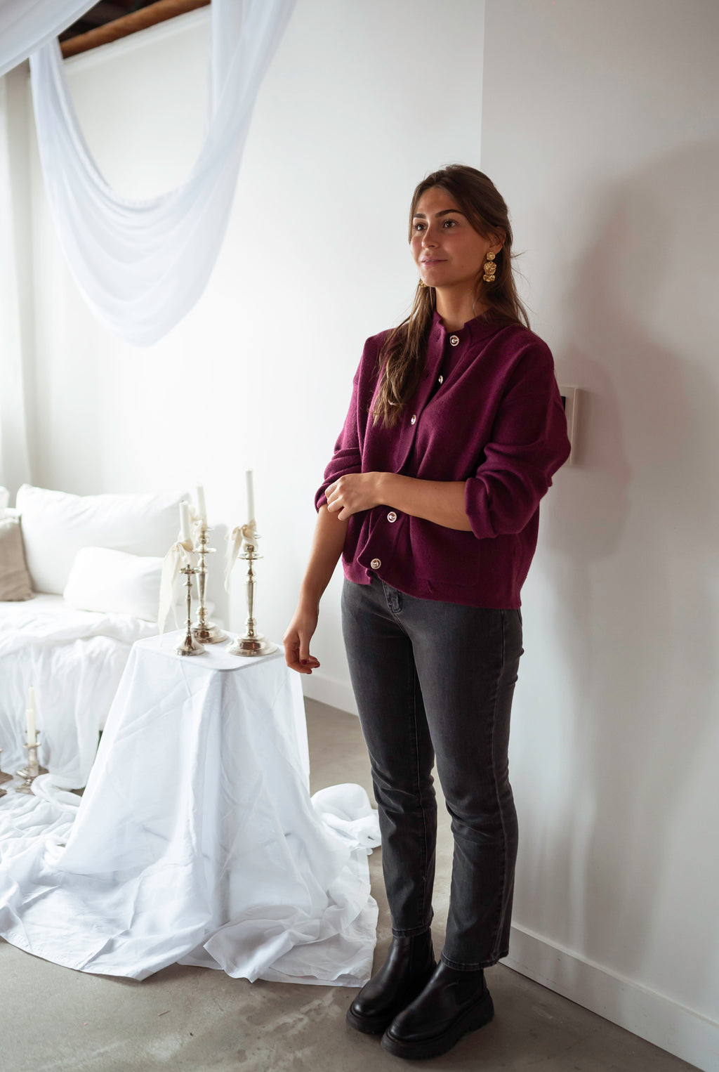 Livia cardigan - plum