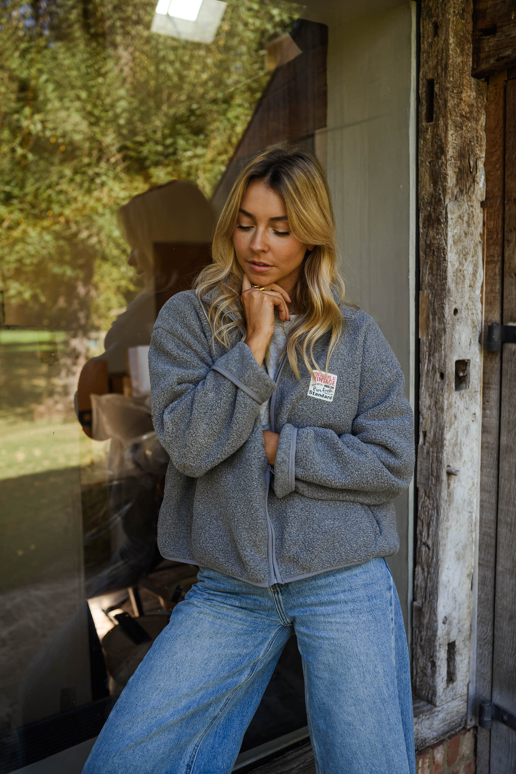 Sevan polar cardigan - grey