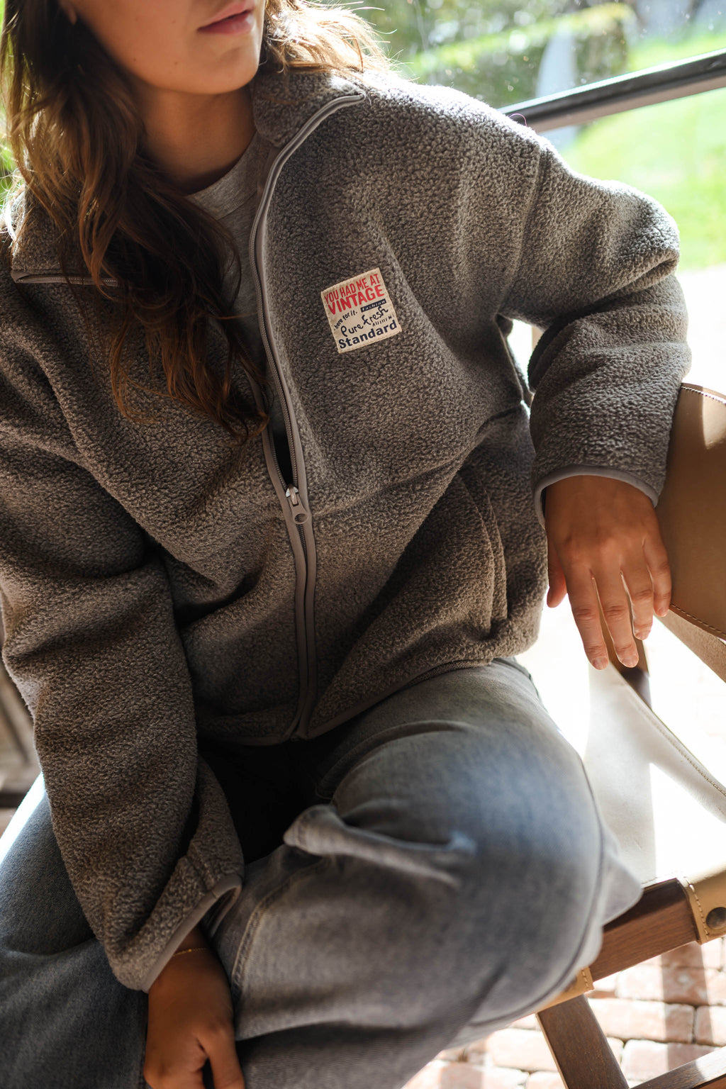Sevan polar cardigan - grey