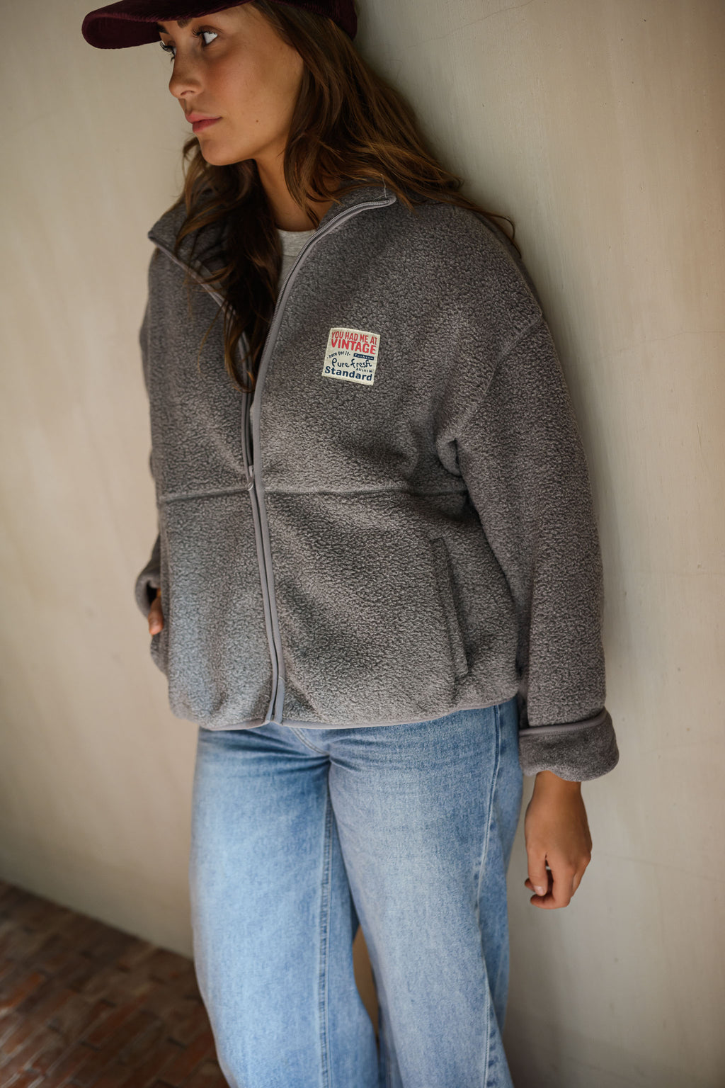 Sevan polar cardigan - grey