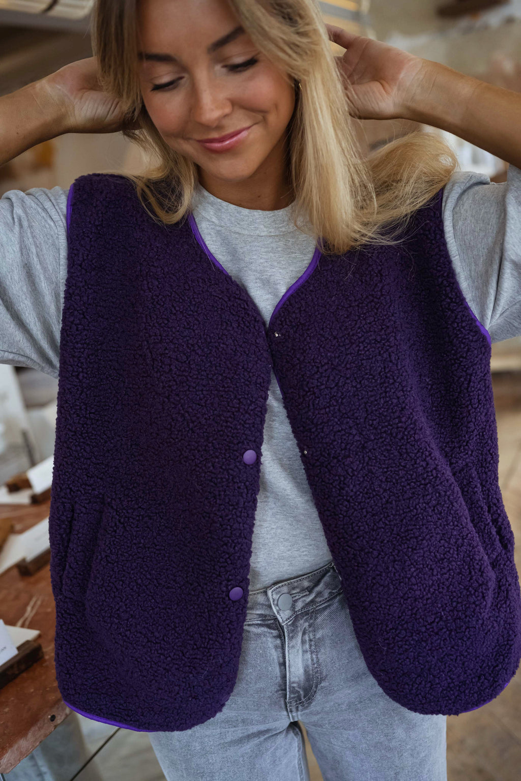 Gilet Kara - mauve