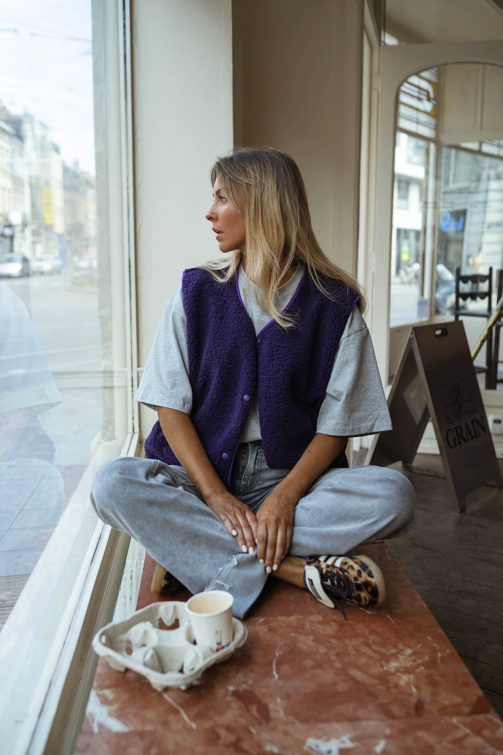 Gilet Kara - mauve
