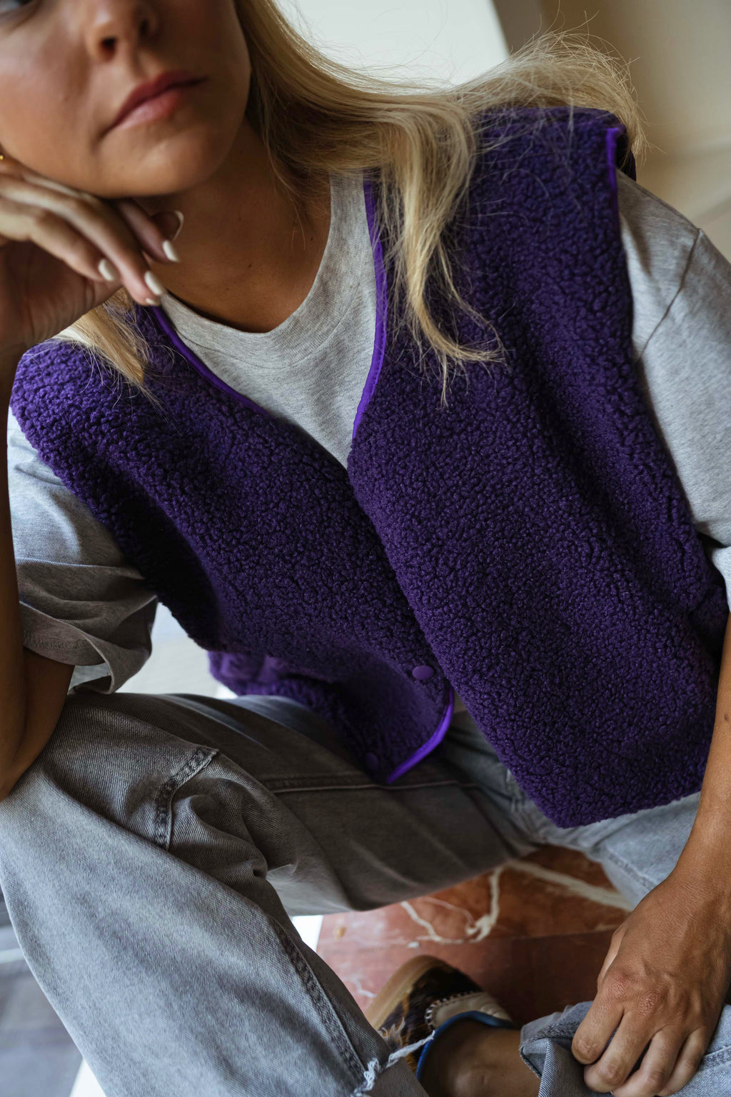 Gilet Kara - mauve
