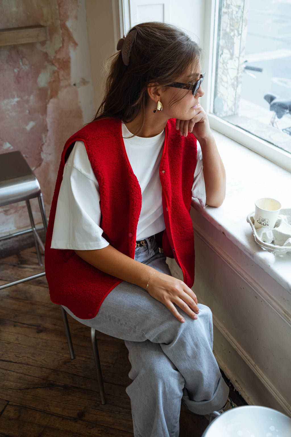 Gilet Kara - rouge