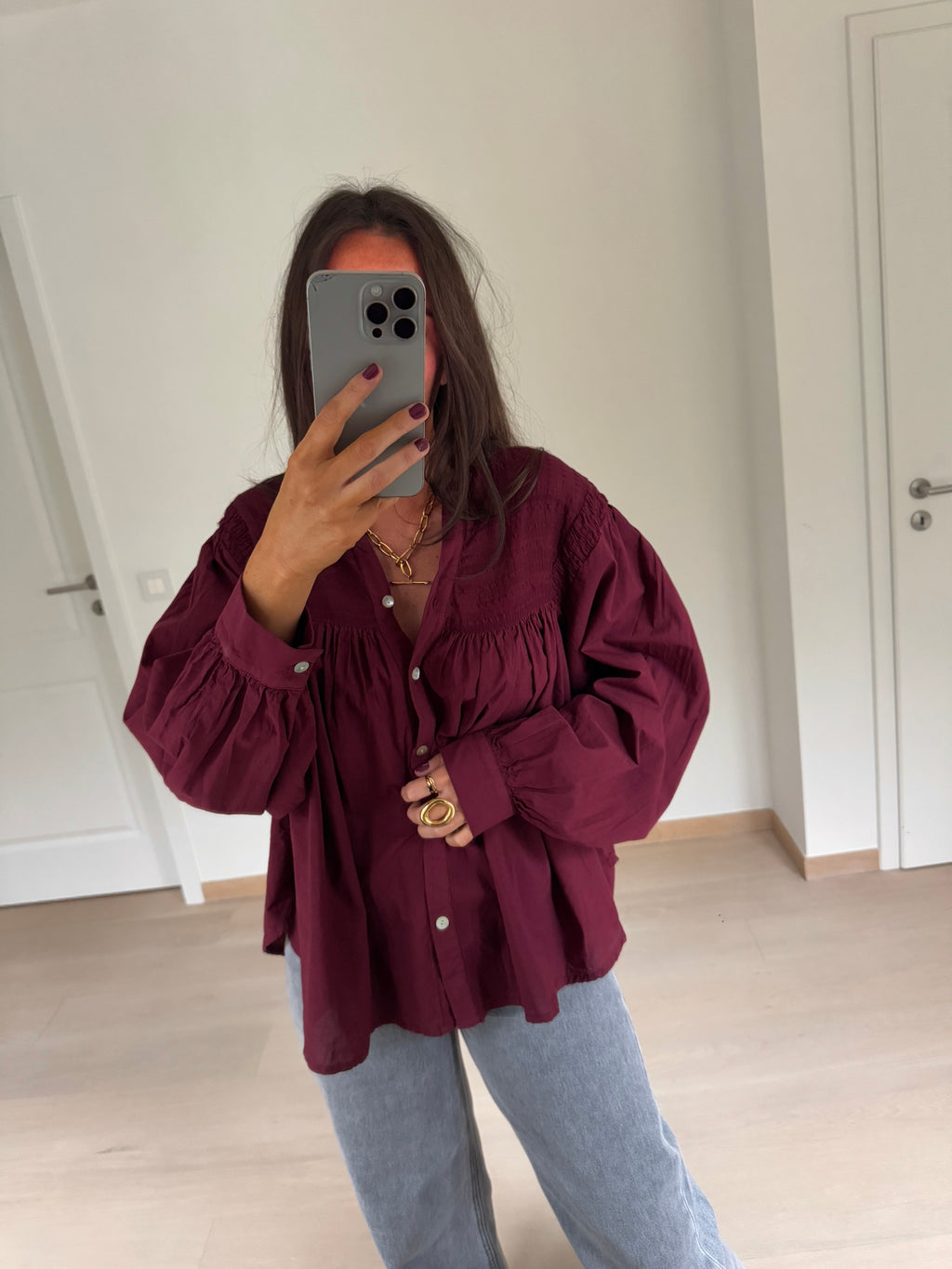 Wilva blouse - burgundy