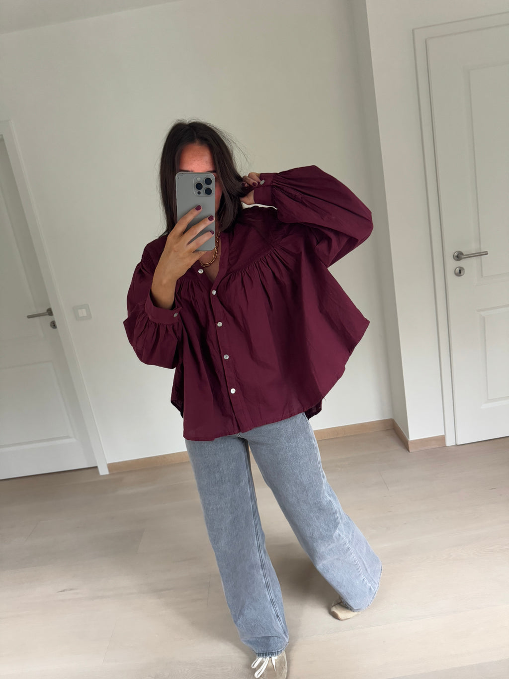Wilva blouse - burgundy