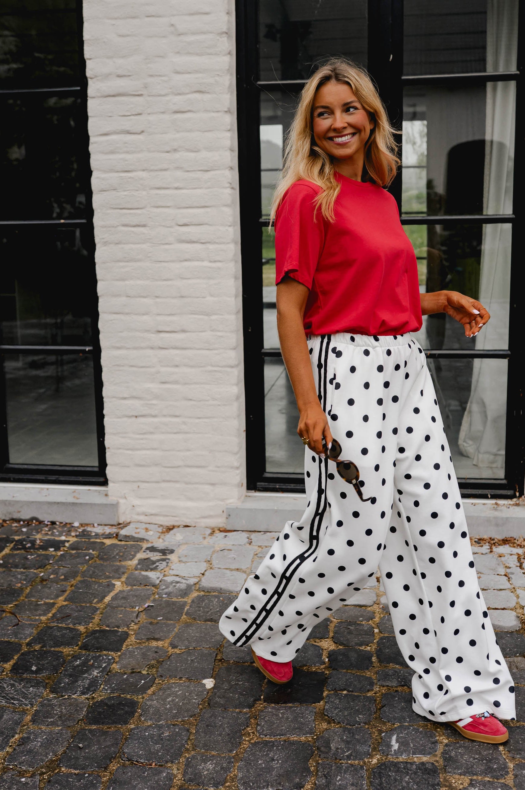 Jogging Loosa - Blanc A Pois - Easy Clothes