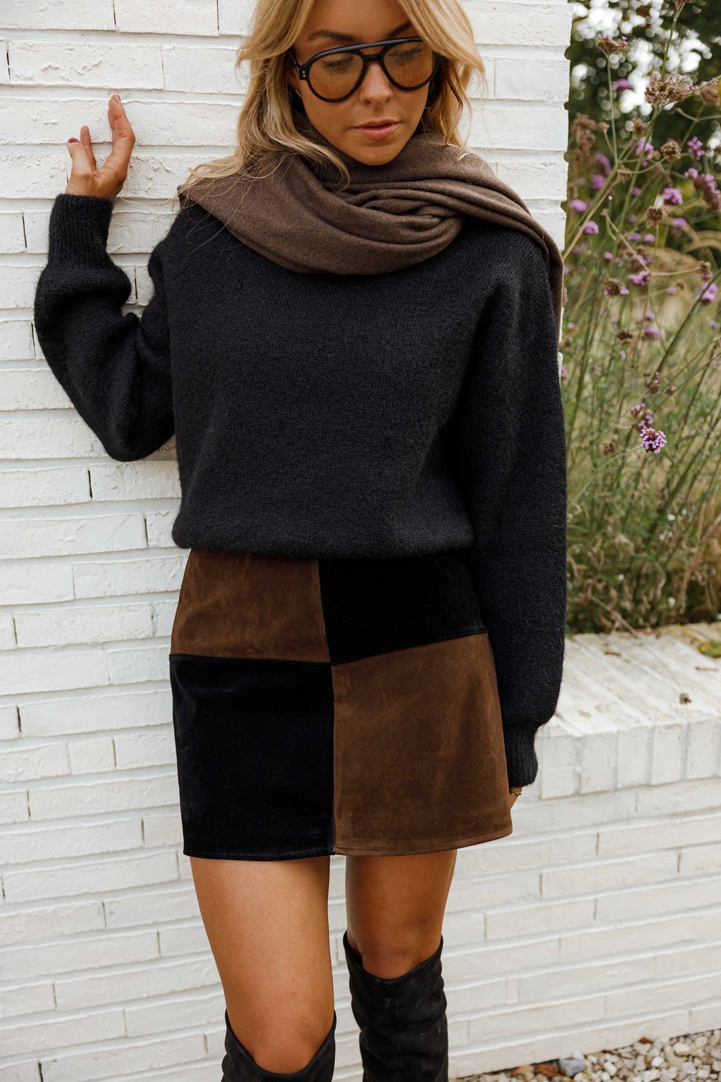 Jupe Asan - noire et brune