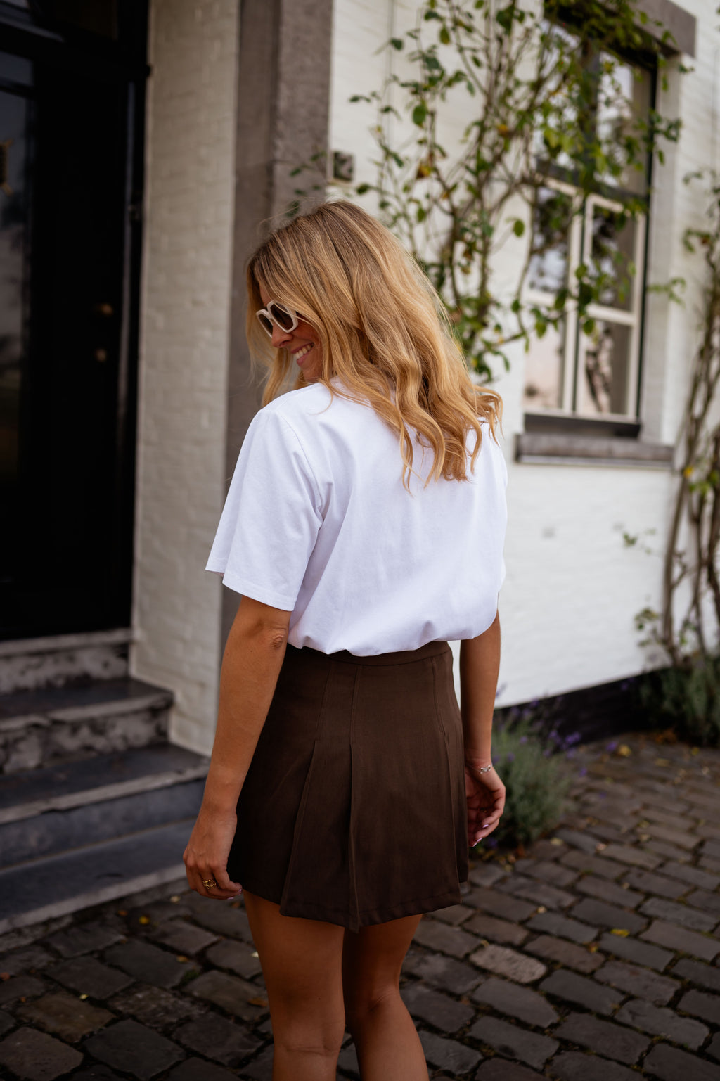 Lizie skort - chocolade 