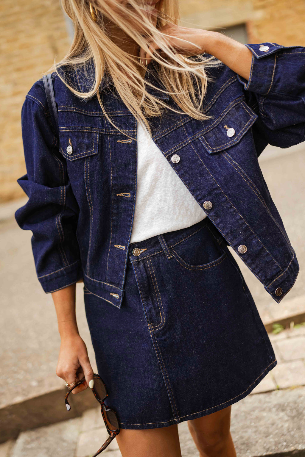 Jupe Tara en jeans - bleu foncé