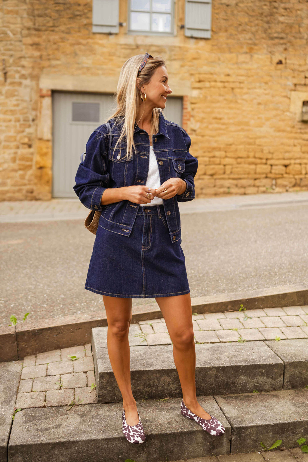 Jupe Tara en jeans - bleu foncé