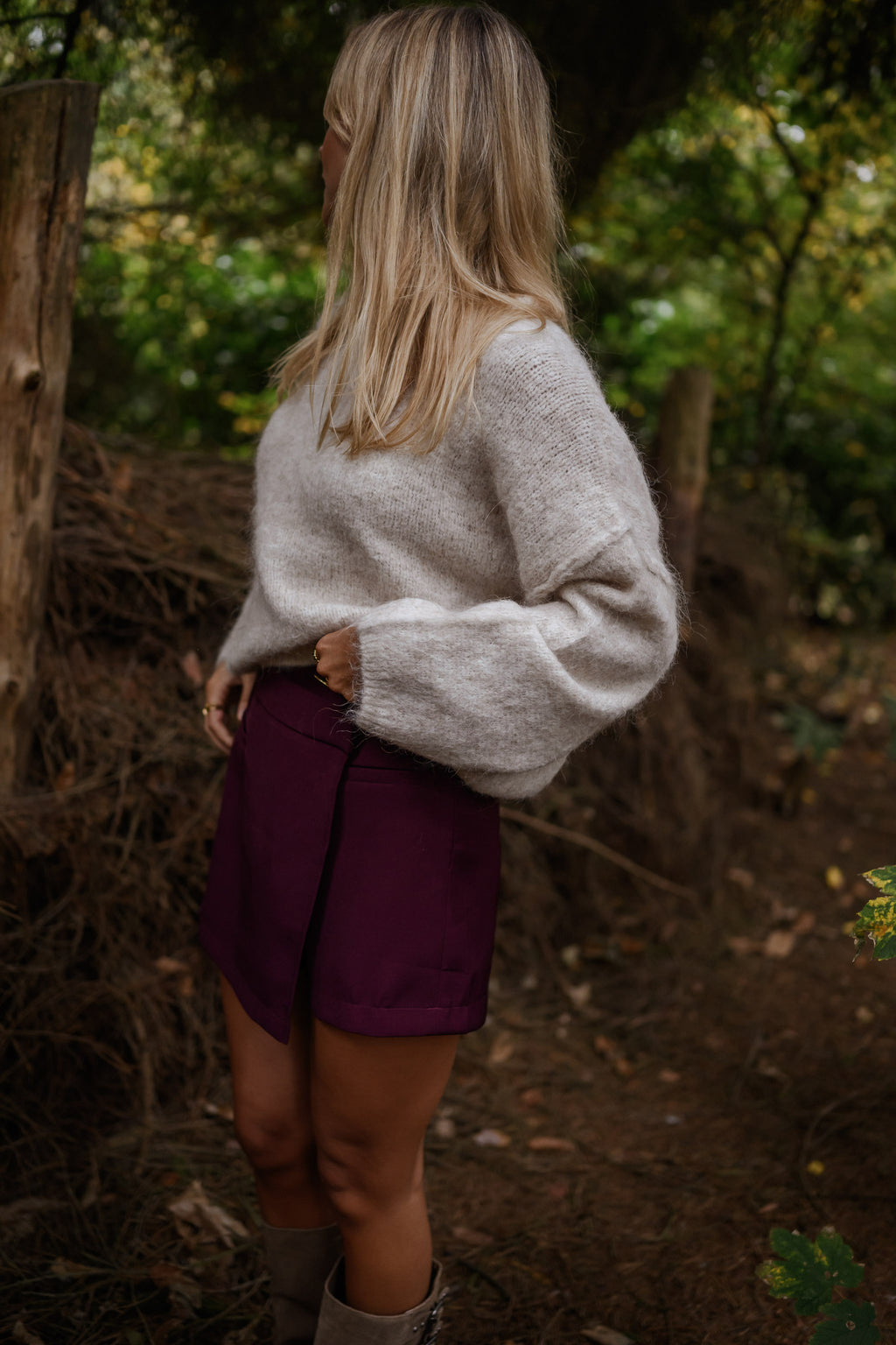 Alonsa skort - burgundy