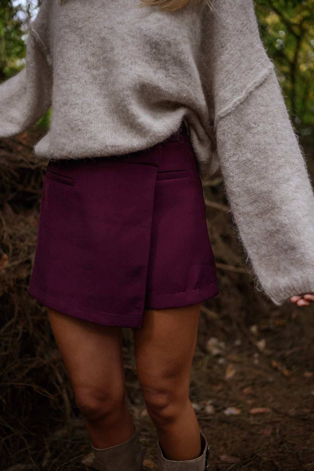 Alonsa skort - burgundy