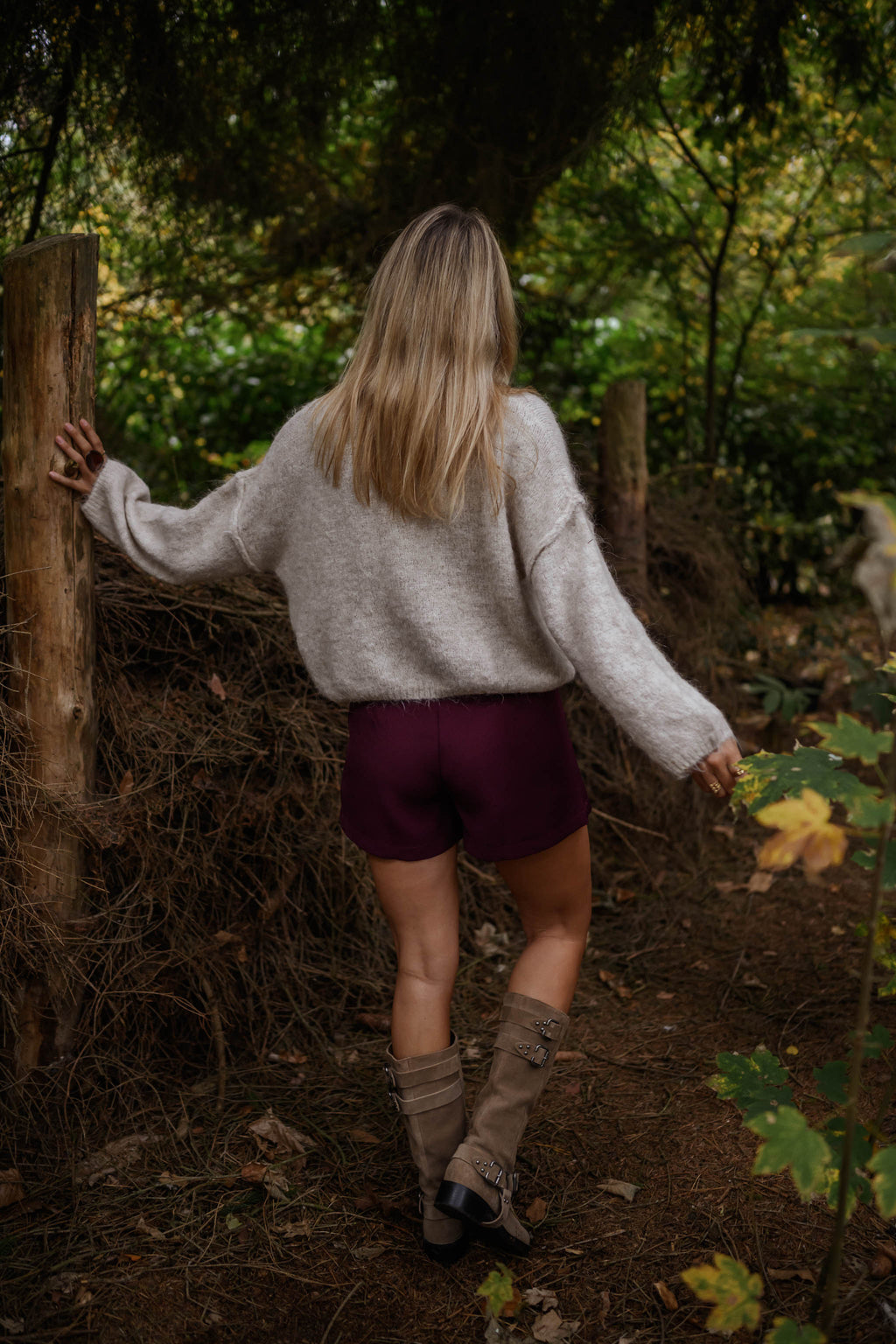Alonsa skort - burgundy