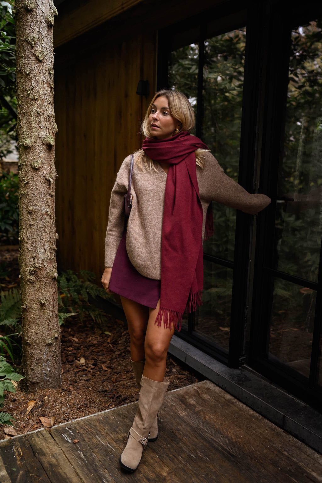 Alonsa skort - burgundy