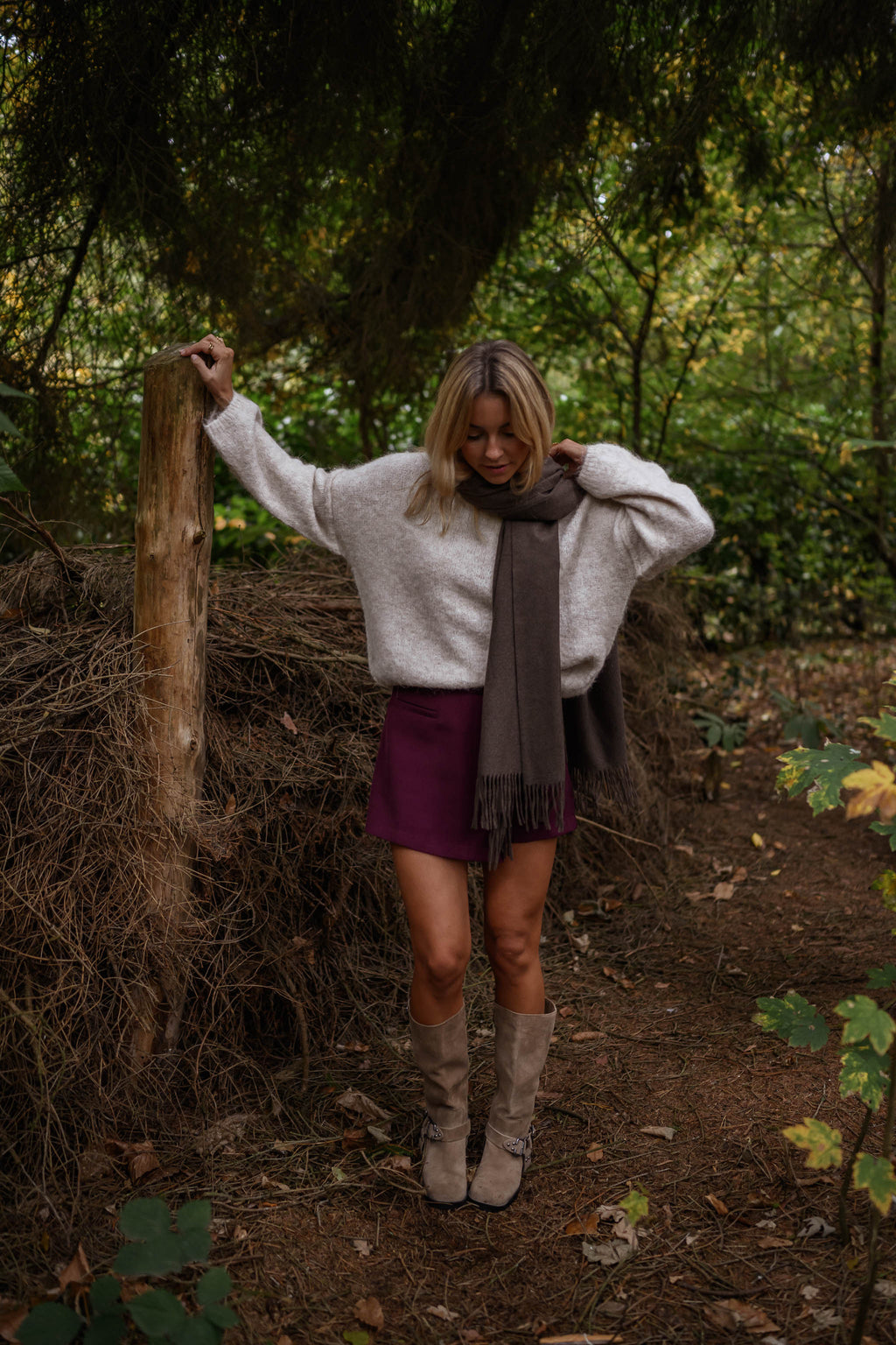 Alonsa skort - burgundy