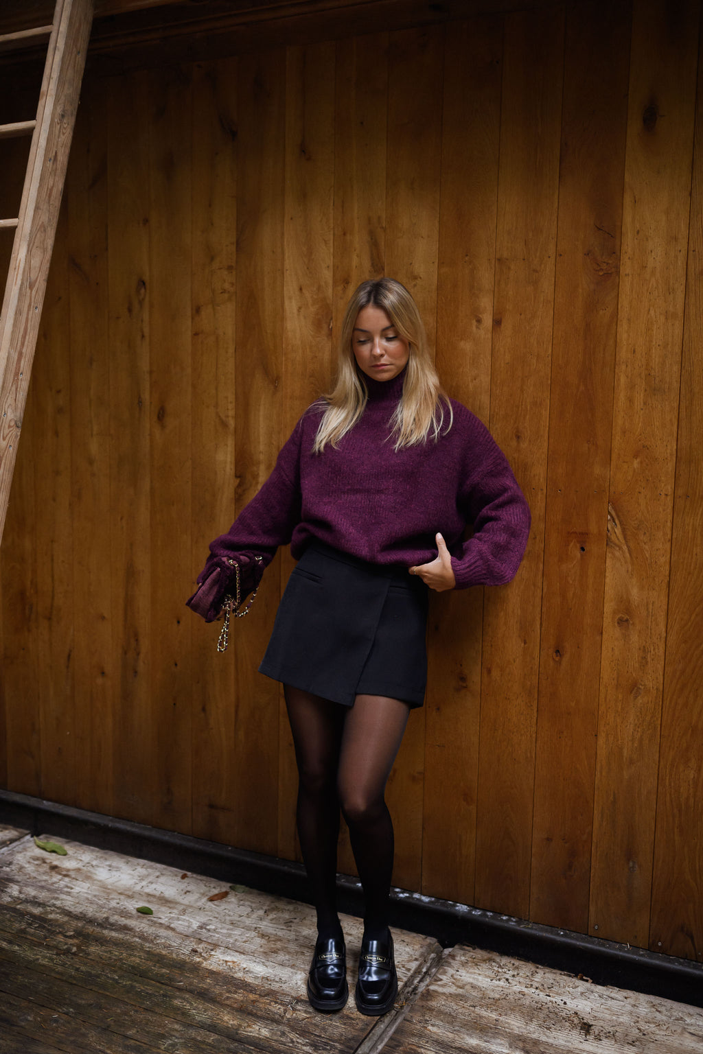 Alonsa skort - black