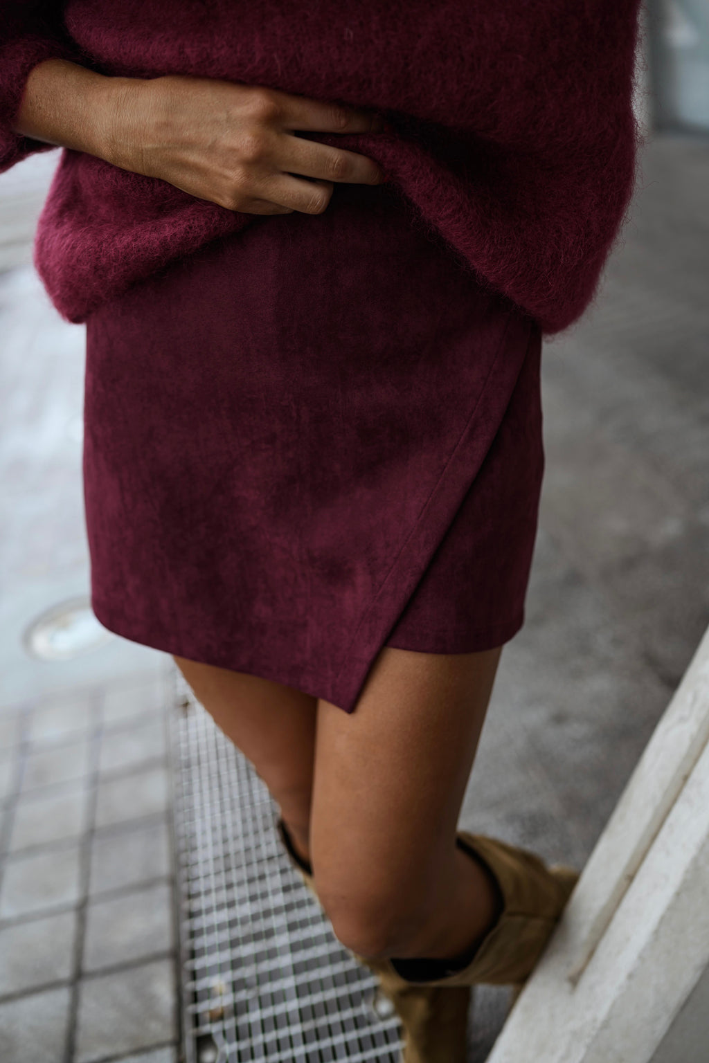 Emma skort - burgundy
