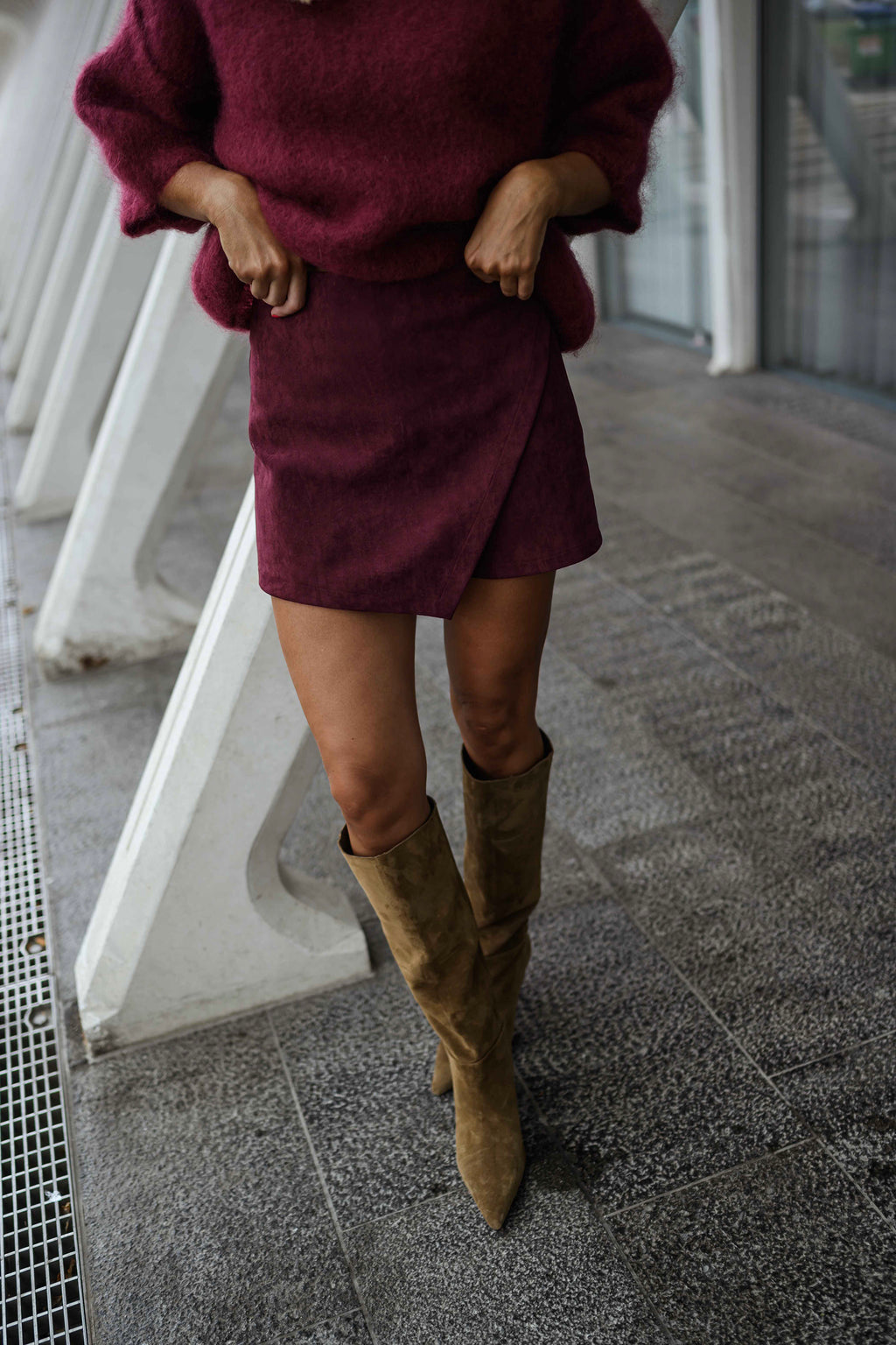 Emma skort - burgundy