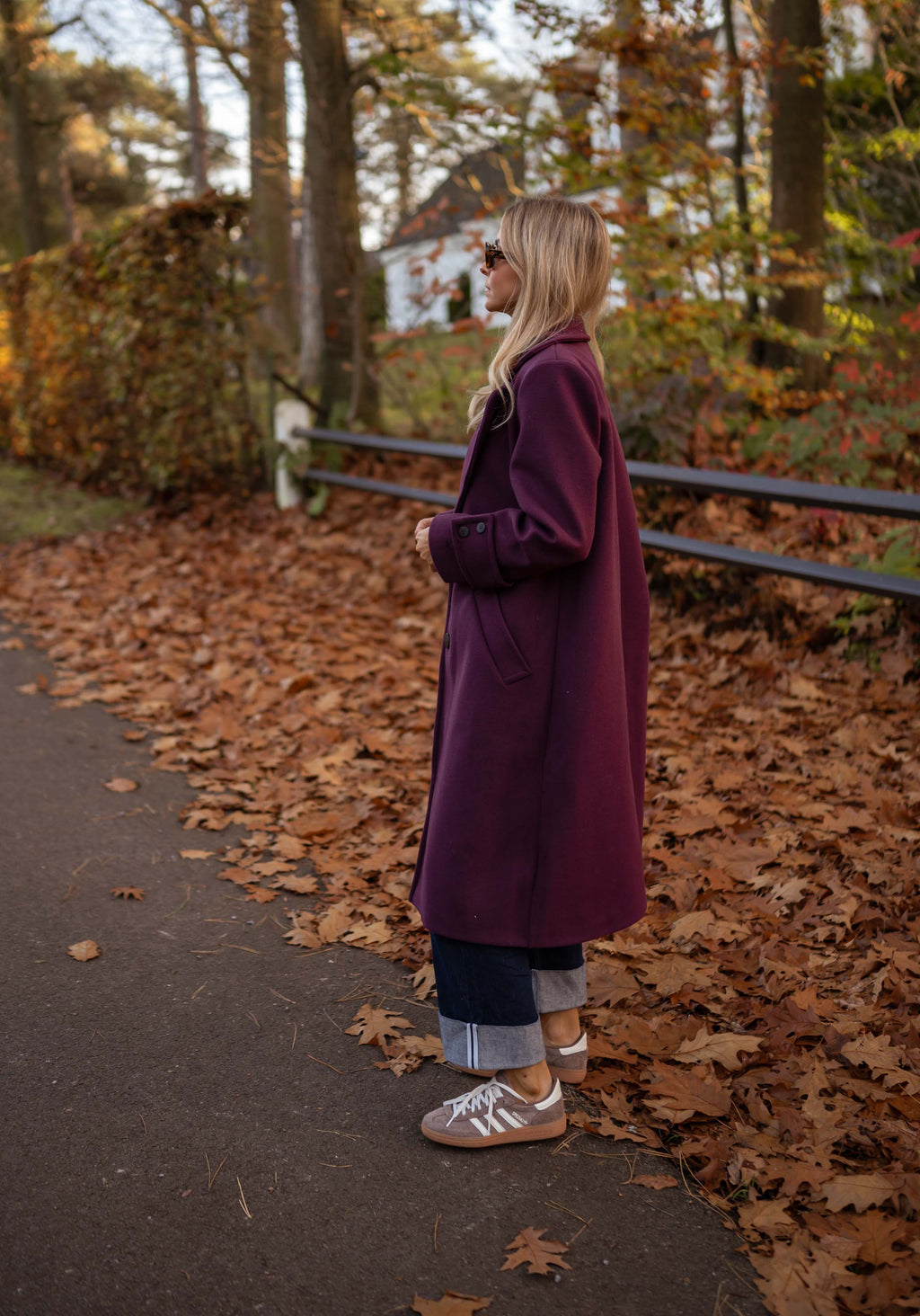 Adam coat - burgundy