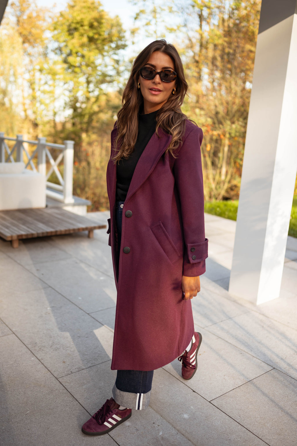 Adam coat - burgundy