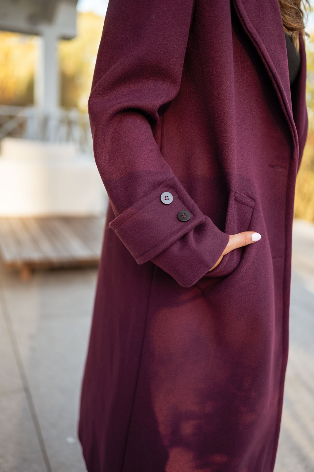 Adam coat - burgundy