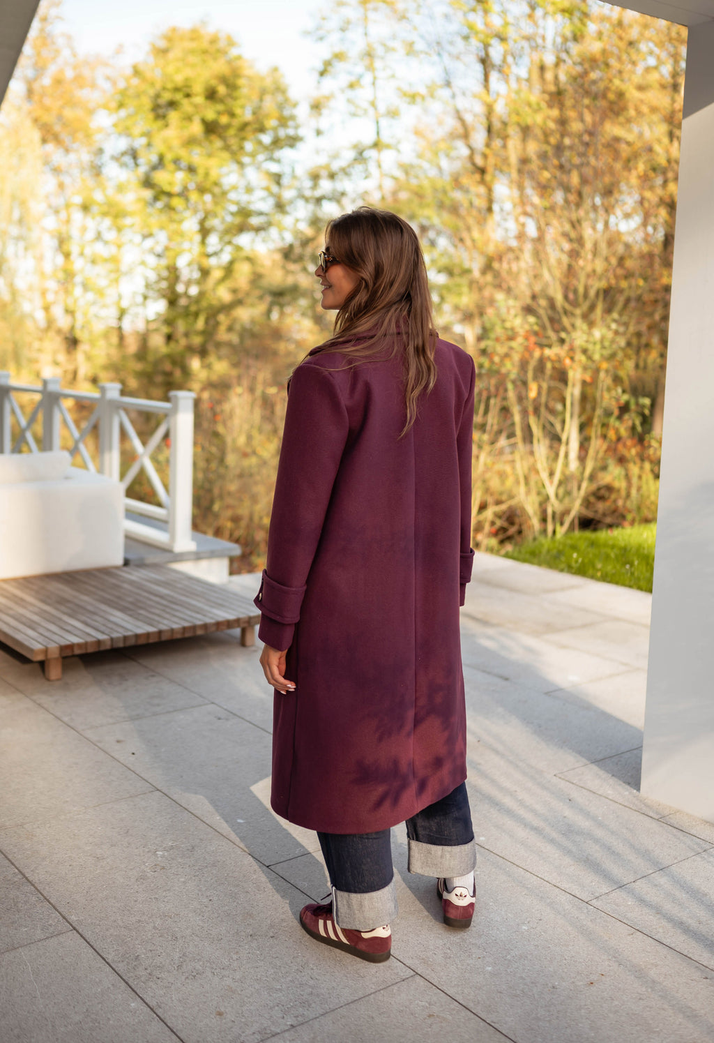 Adam coat - burgundy