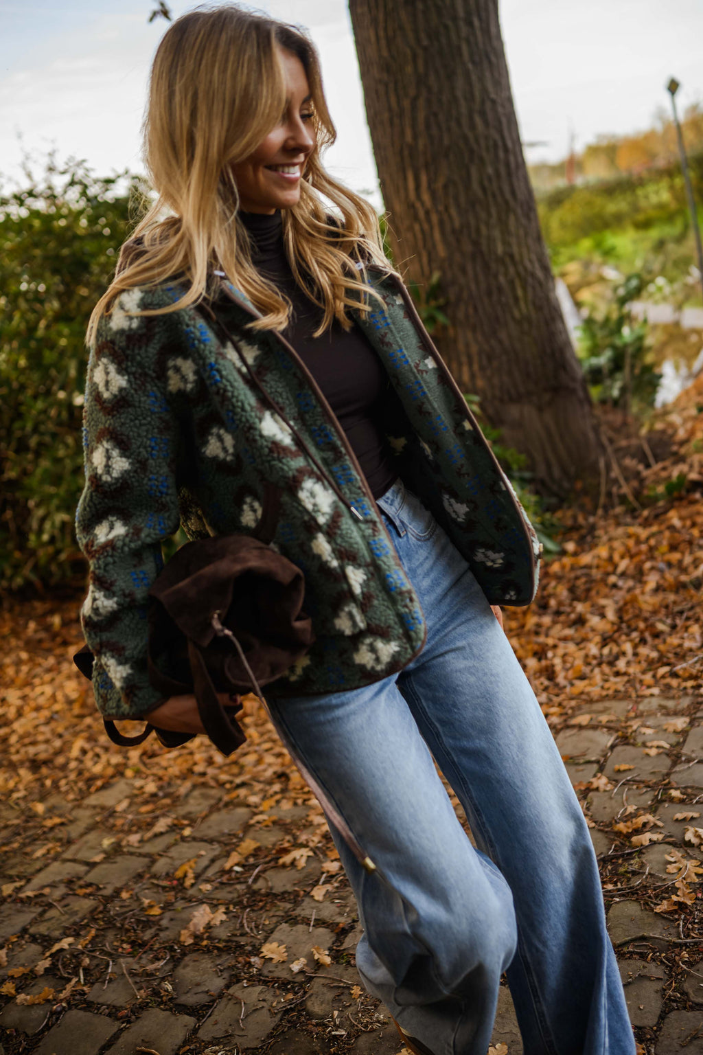 Manteau Malory - kaki à motifs