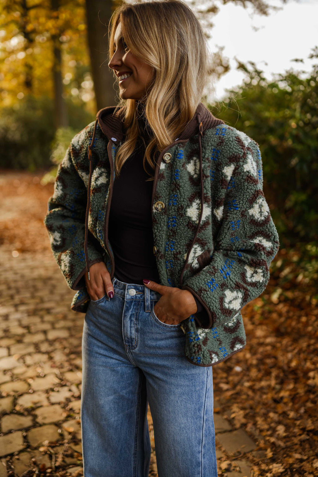 Manteau Malory - kaki à motifs