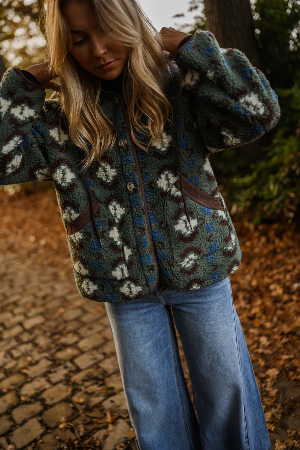 Manteau Malory - kaki à motifs