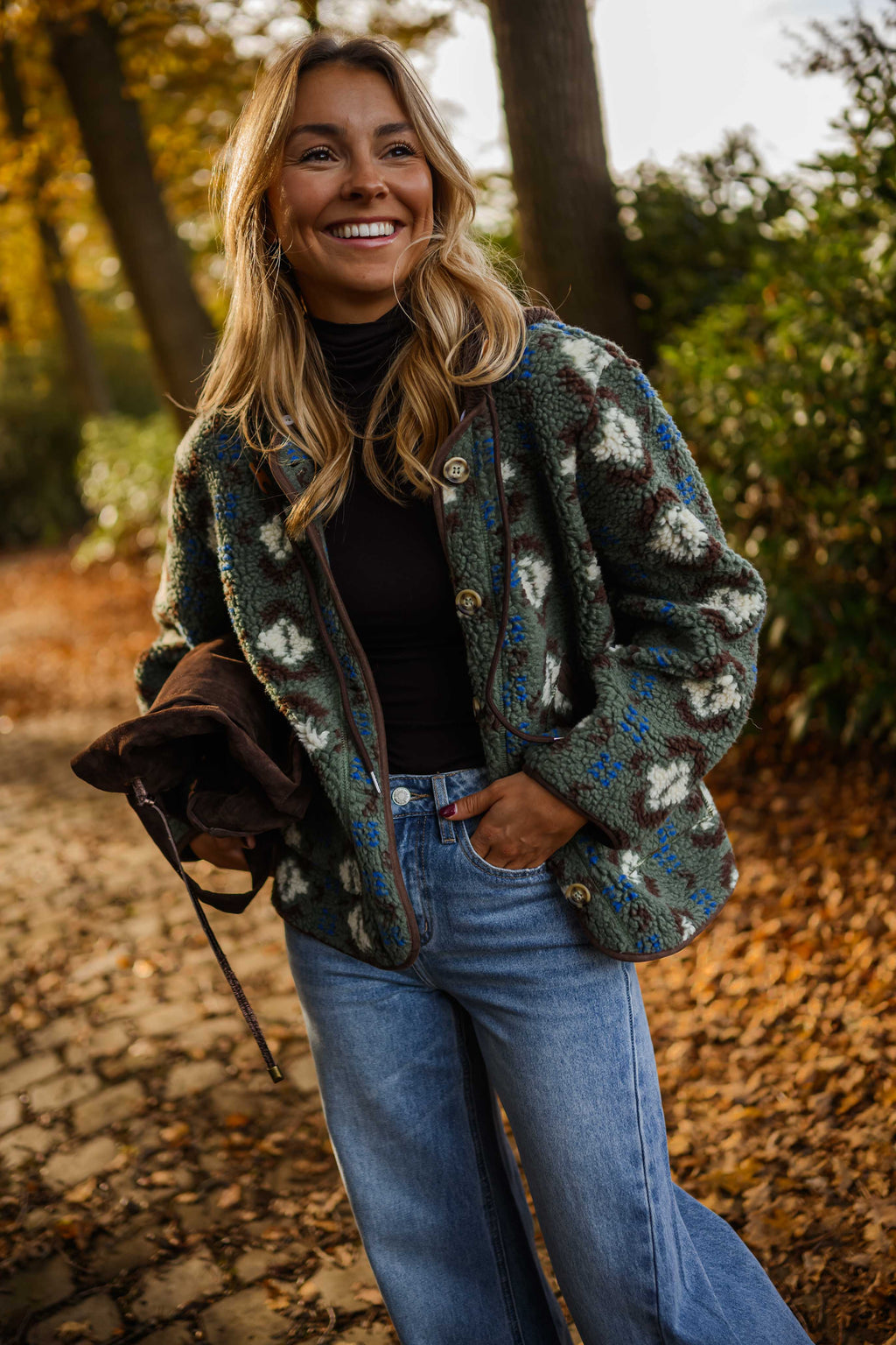 Manteau Malory - kaki à motifs