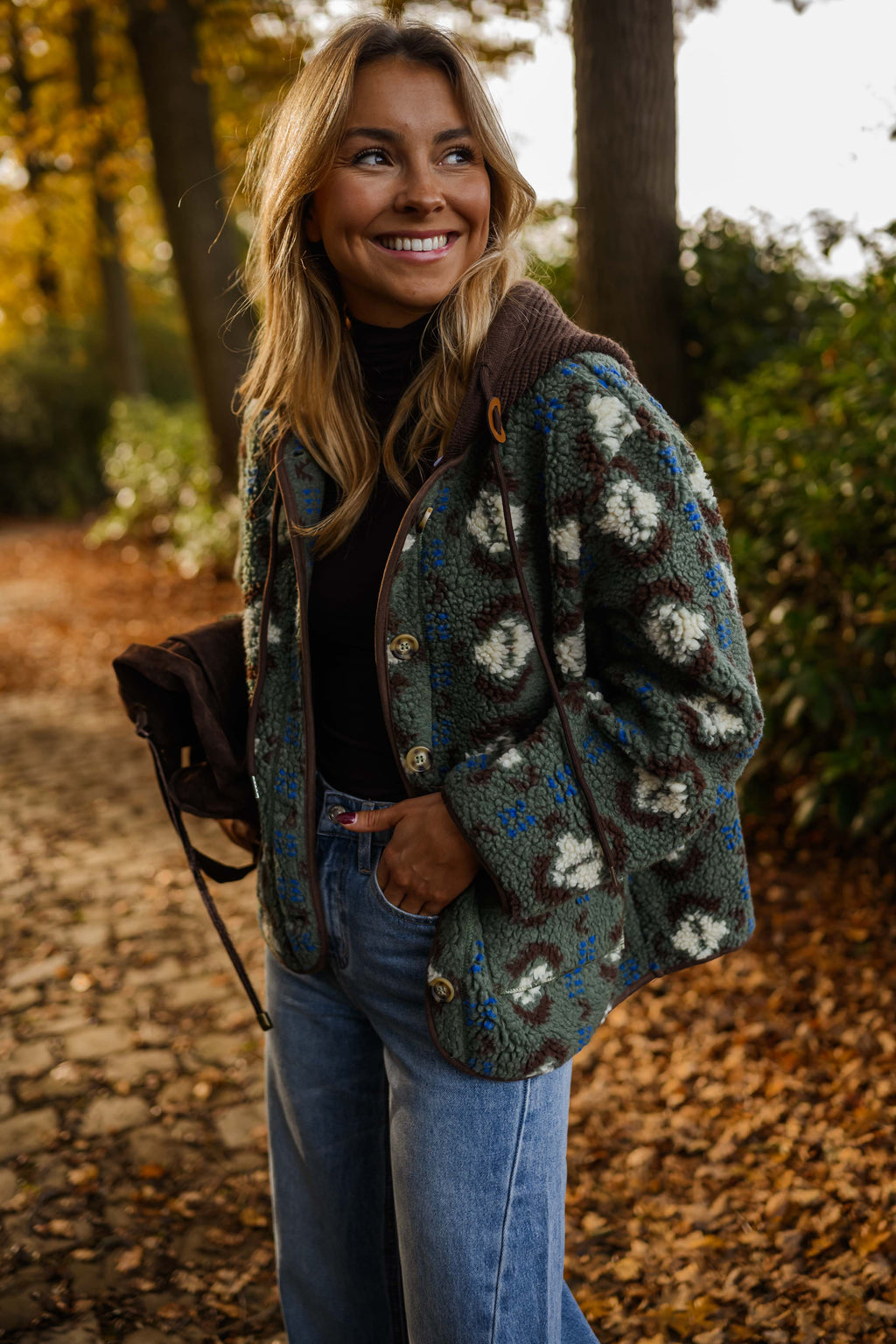 Manteau Malory - kaki à motifs