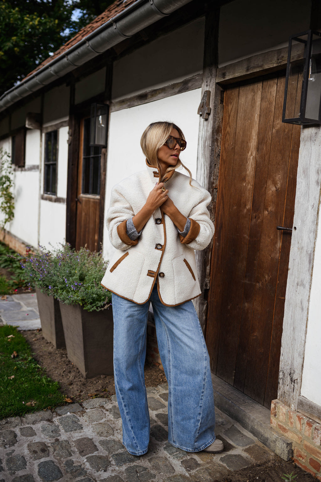Ninho coat - camel sheepskin