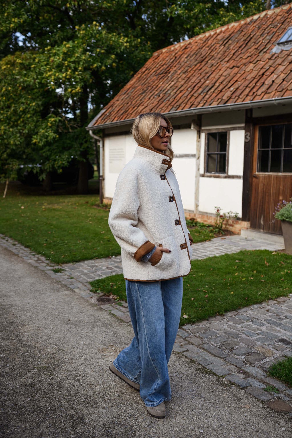 Ninho coat - camel sheepskin