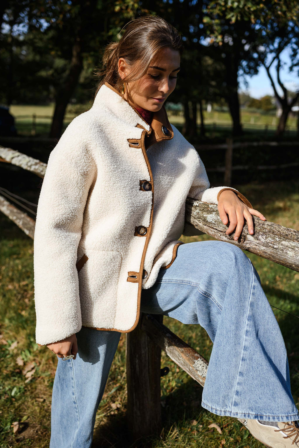 Ninho coat - camel sheepskin