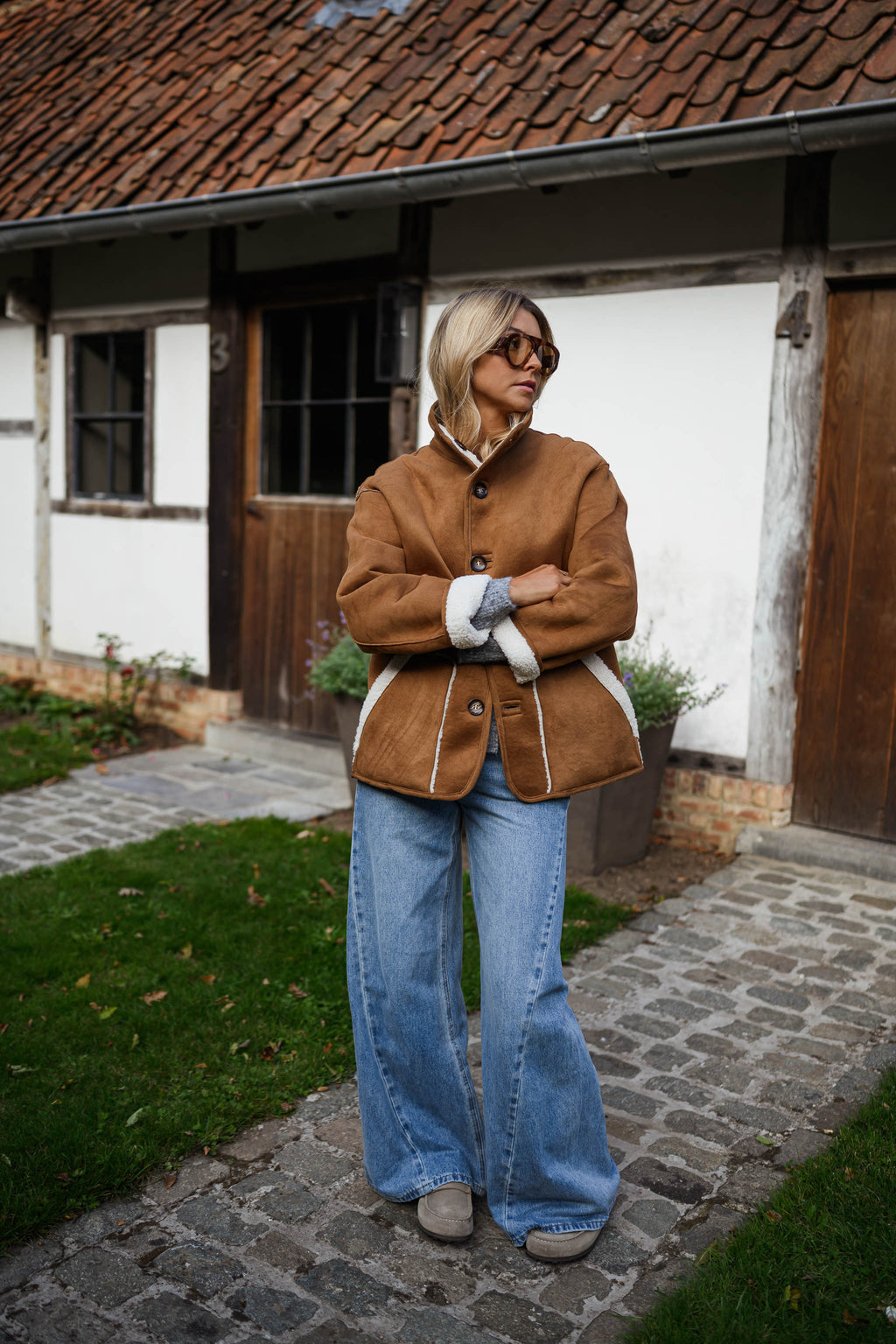Ninho coat - camel sheepskin