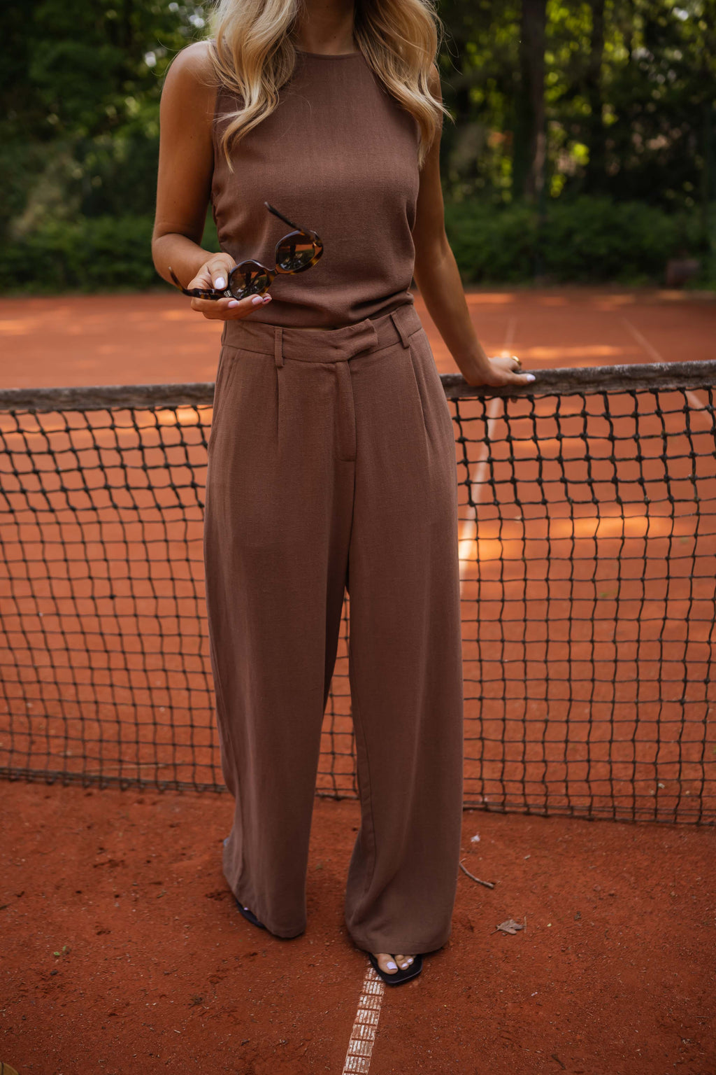 Pantalon Ernest - chocolat en lin