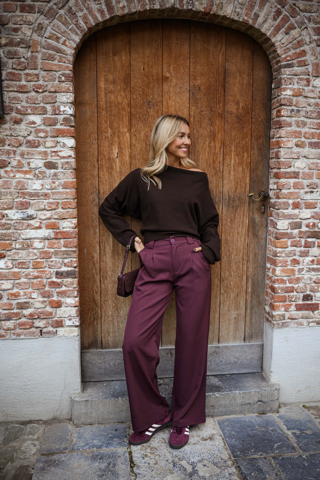Melha pants - burgundy