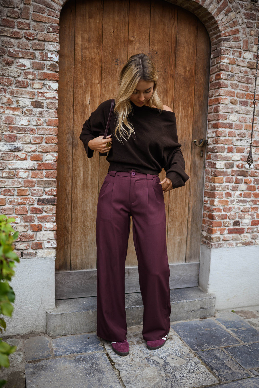 Melha pants - burgundy