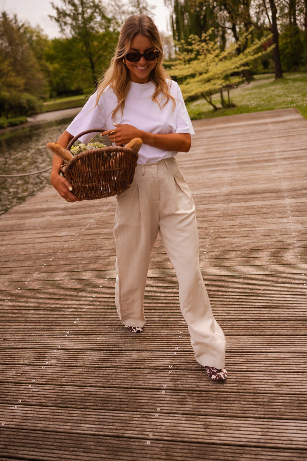 Romuald pants - beige linen