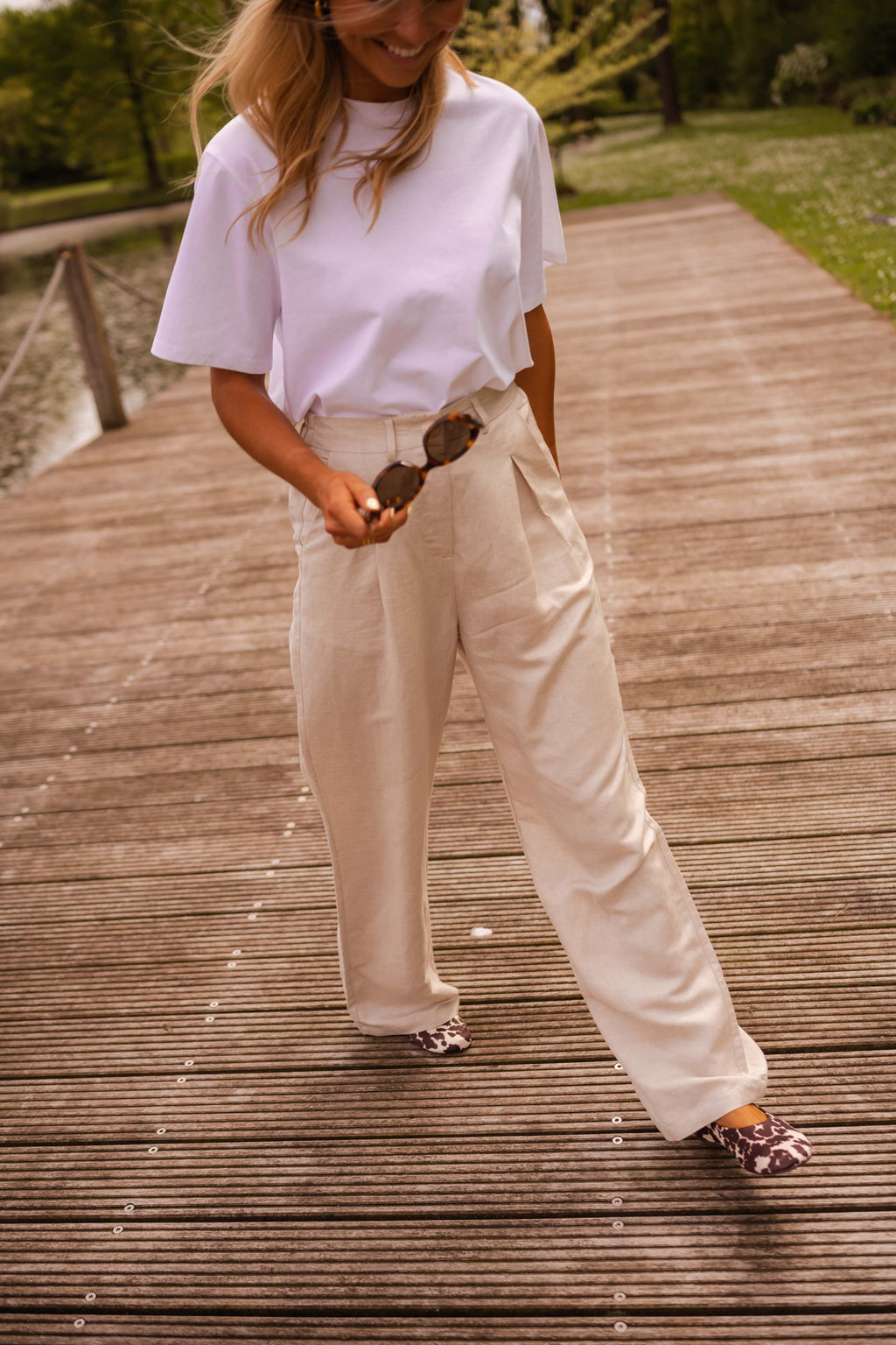 Romuald pants - beige linen